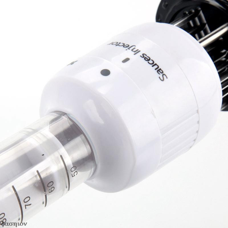 2-în-1 frânzător profesional pentru carne Sosuri de marinată Injector Friptură pentru grătar Carne de vită cu ac din oțel inoxidabil