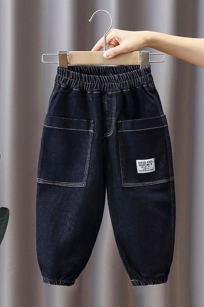 Blugi pentru copii elastici pentru baieti cu buzunar