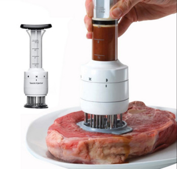 Πολυλειτουργικό Meat Tenderizer 2 σε 1 Marinade Steak Meat Injector με βελόνα από ανοξείδωτο χάλυβα καρύκευμα σύριγγας Εργαλεία κουζίνας