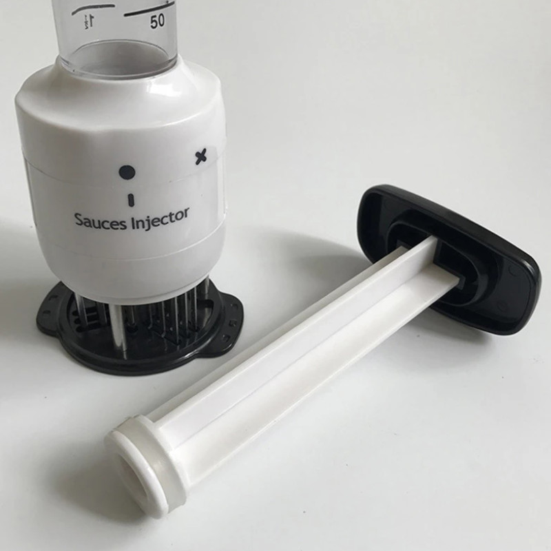 Višenamjenski uređaj za omekšavanje mesa 2 u 1 injektor za marinadu odrezak s iglom od nehrđajućeg čelika, šprica za začinjavanje Kuhinjski alati
