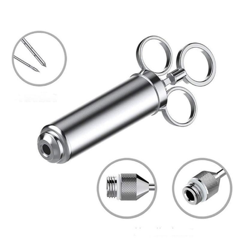 Marinatas mėsos purkštukas nerūdijančio plieno mėsos purkštukas švirkštas virtuvės reikmenys kalakutienos prieskonių purkštukas BBQ kepimo įrankis