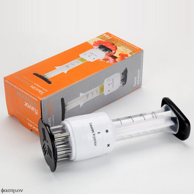 „Du viename“ profesionalūs mėsos minkštintuvai marinatų padažai, injektorius, kepsnys, jautienos kepsnys su nerūdijančio plieno adata