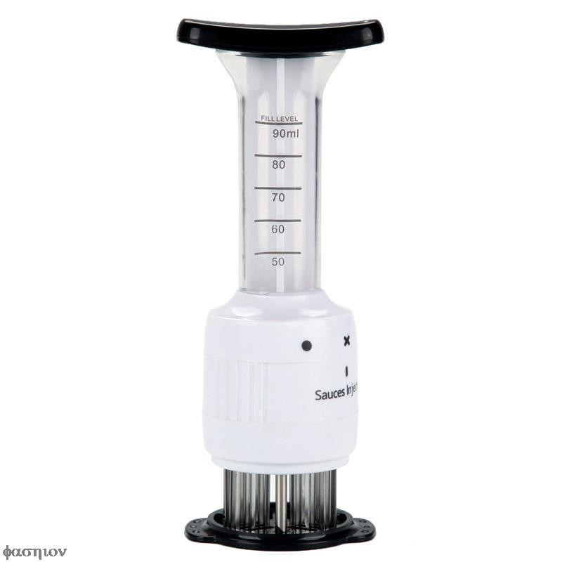 „Du viename“ profesionalūs mėsos minkštintuvai marinatų padažai, injektorius, kepsnys, jautienos kepsnys su nerūdijančio plieno adata