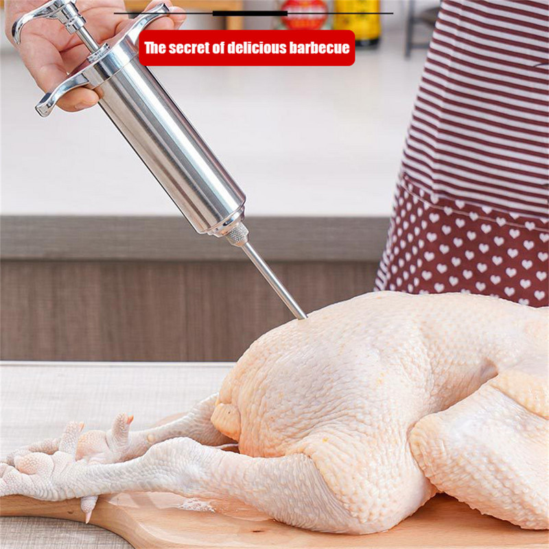 Alat za punjenje piletine od nehrđajućeg čelika Višekratna upotreba Komplet za aromu mesa Odvojivi odrezak hrane za zabavu Kuhinjski pribor za kuhanje