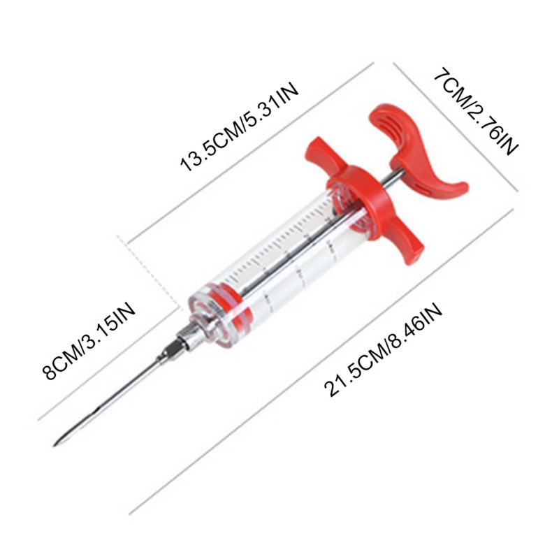 5PCS BBQ Meat Injector Kit Prijenosni Infuser za marinadu od nehrđajućeg čelika Pureći Injektor Kuhinjski alati