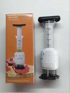 Nerūdijančio plieno mėsos minkštiklis adata jautienos kepsnys mėsos purkštukas marinato skonio švirkštas virtuvės prietaisai BBQ kepimo įrankiai