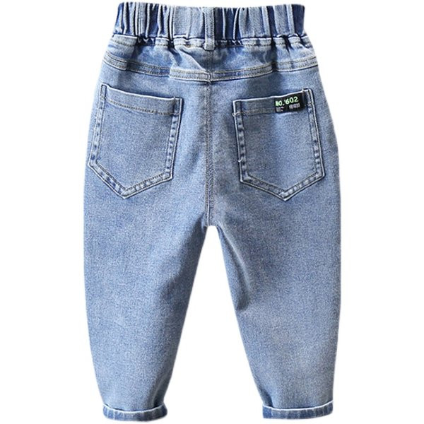 Dječje traperice s džepom i elastičnim remenom