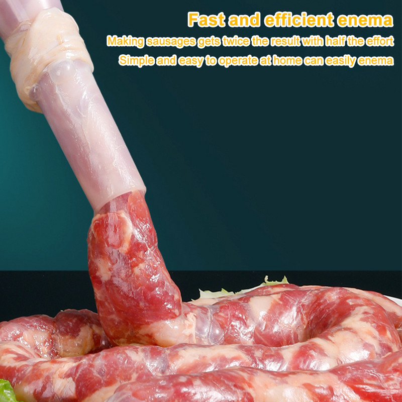 Greitas rankinis dešrelių aparato piltuvo antgalis Naminis dešrų užpildas švirkštas Mėsos užpildo purkštukas Virtuvės įrankiai