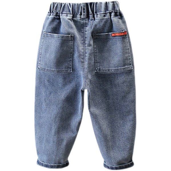 Vaikiškų džinsų elastingas diržas ir kišenė