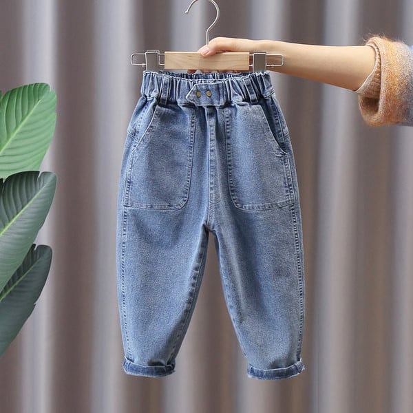 Vaikiški džinsai berniukams - su kišenėmis