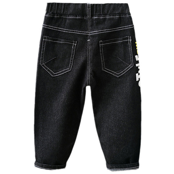 Vaikiški džinsai su kišenėmis ir raštu