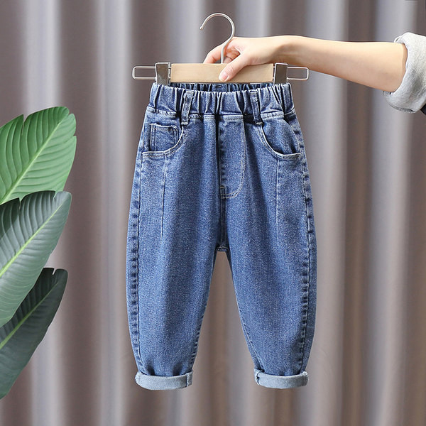 Jesensko-zimske dječje traperice za dječake - elastične s džepom