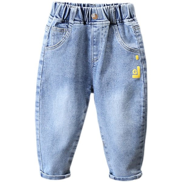 Dječje elastične traperice za dječake s džepovima i gumbima