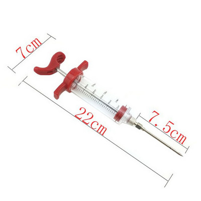 Nerūdijančio plieno adatos Prieskonių švirkštas Marinatas Injektorius Skonis Švirkštas Virtuvė Virtuvė Mėsa Paukštiena Kalakutiena Vištienos BBQ įrankiai