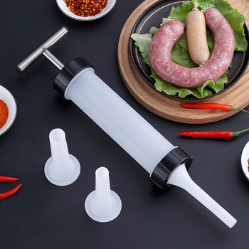 Γρήγορο χειροκίνητο Ακροφύσιο χοάνης μηχανής λουκάνικου Σπιτικό λουκάνικο γεμιστή σύριγγα Gadgets Meat Injector Εργαλεία Φορητά Gadgets κουζίνας