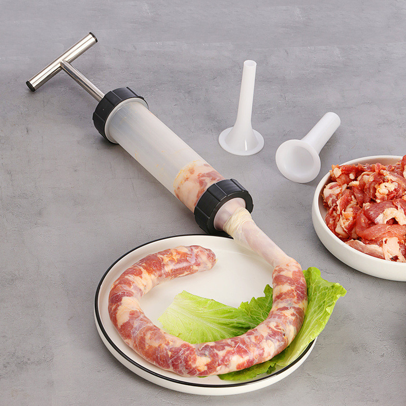 Brzi ručni stroj za kobasice Mlaznica za lijevak Domaća šprica za punjenje kobasica Naprave Alati za ubrizgavanje mesa Kuhinjski prijenosni uređaji