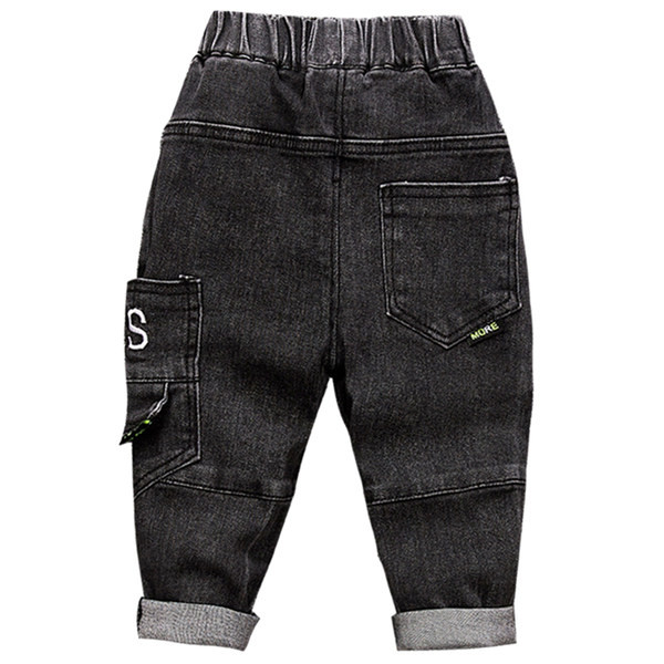Vaikiški džinsai su kišenėmis ir siuvinėjimais