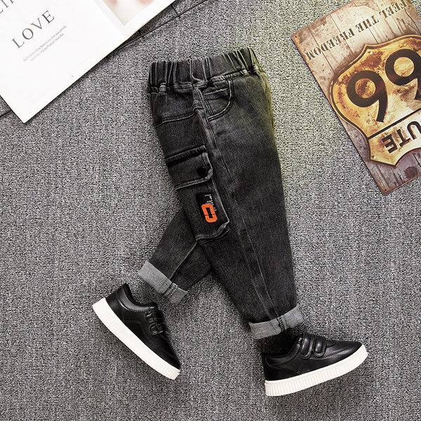 Blugi pentru copii elastici cu buzunar