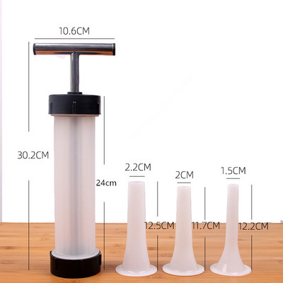 Livrare rapidă Mașină de umplere manuală pentru cârnați pentru umplutură de carne pentru cârnați Mașini pentru cârnați acţionate manual Duză pâlnie