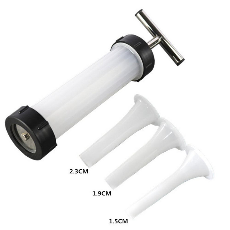 Livrare rapidă Mașină de umplere manuală pentru cârnați pentru umplutură de carne pentru cârnați Mașini pentru cârnați acţionate manual Duză pâlnie