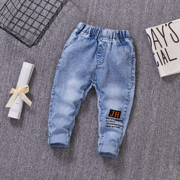 Blugi pentru copii elastici pentru baieti cu elastic si buzunar