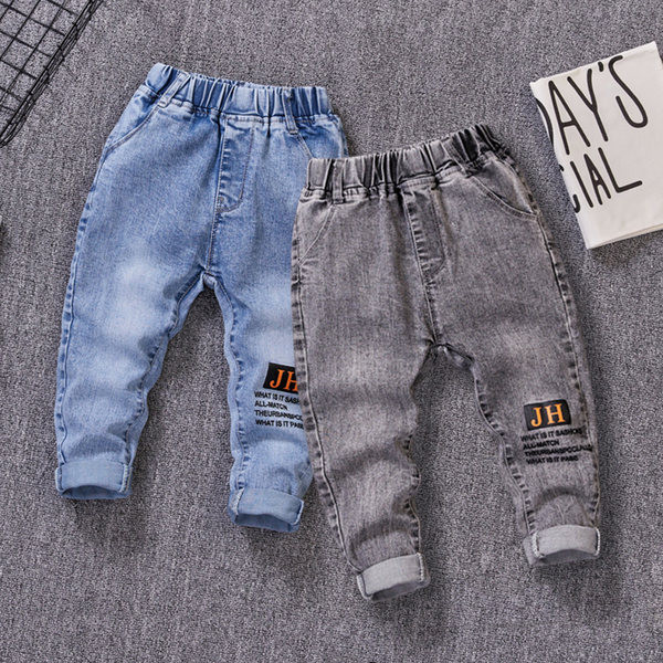 Blugi pentru copii elastici pentru baieti cu elastic si buzunar