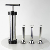 Seringă de umplere pentru carne Ustensile de bucătărie Mașină manuală de umplut cârnați pentru cârnați din oțel inoxidabil.