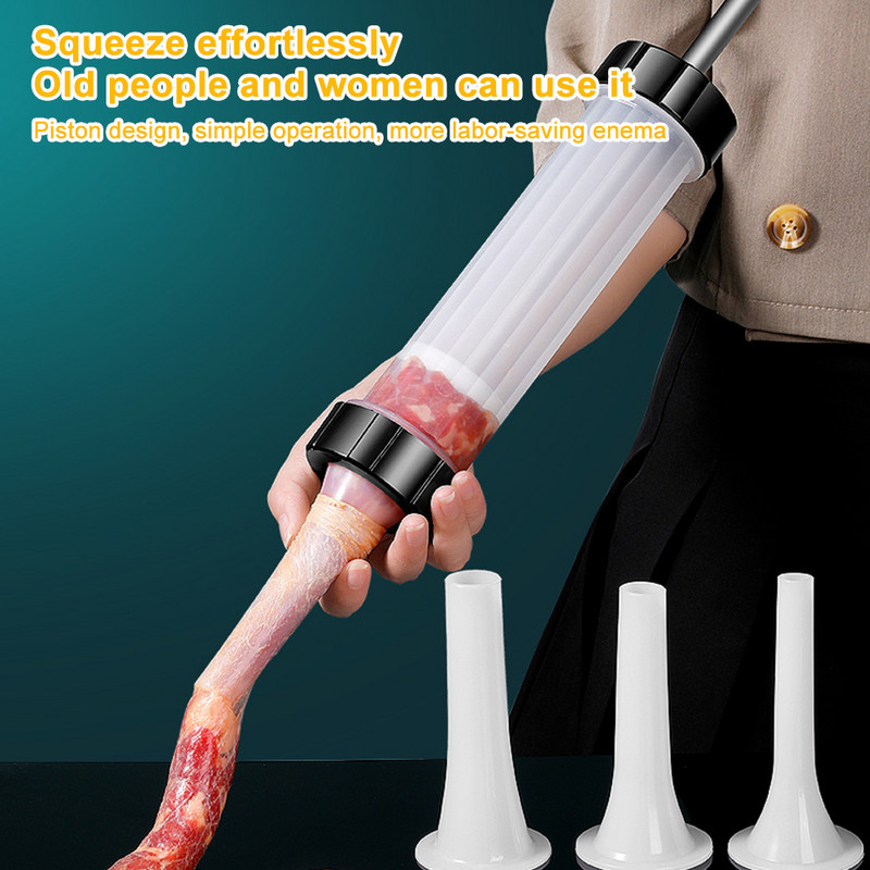Rankinis dešrų įdaras Jerky Fillers Stuffer Manaul Mėsos įrankiai Švirkšto pistoleto piltuvo antgalis namų virtuvei dešrų gamybai