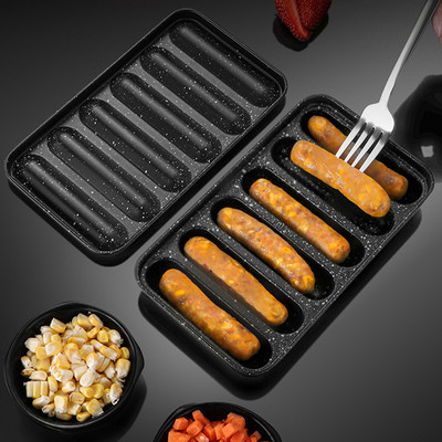 Kolbászforma rozsdamentes acél 304 Gyermek hot dog kiegészítő élelmiszerek barkácsolt sült sonka kolbászdoboz konyhai főzőeszközök
