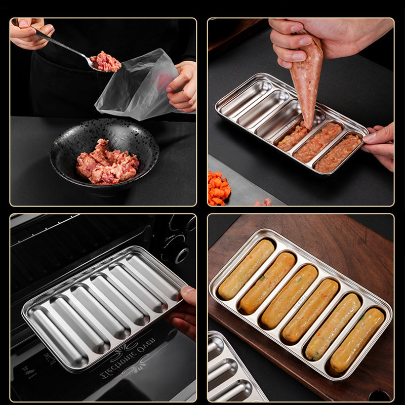 Kalup za kobasice Od nehrđajućeg čelika 304 Dječja hrenovka Pravljenje komplementarne hrane Kutija za pečenu šunku Diy Kuhinjski alati za kuhanje