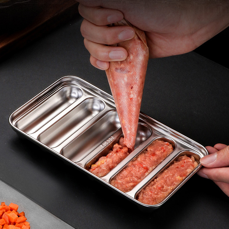 Kalup za kobasice Od nehrđajućeg čelika 304 Dječja hrenovka Pravljenje komplementarne hrane Kutija za pečenu šunku Diy Kuhinjski alati za kuhanje