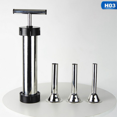 Šprica za punjenje mesa Kuhinjski alati Ručni aparat za hrenovke Punilica za kobasice od nehrđajućeg čelika Stroj za punjenje domaćih kobasica