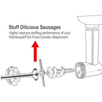 Sausage Maker Stuffer Kit,Sausage Stuffer Tubes Grinder Stuffer Tubes Sausage Retainer for 5 Meat Grinder Μύλος φαγητού