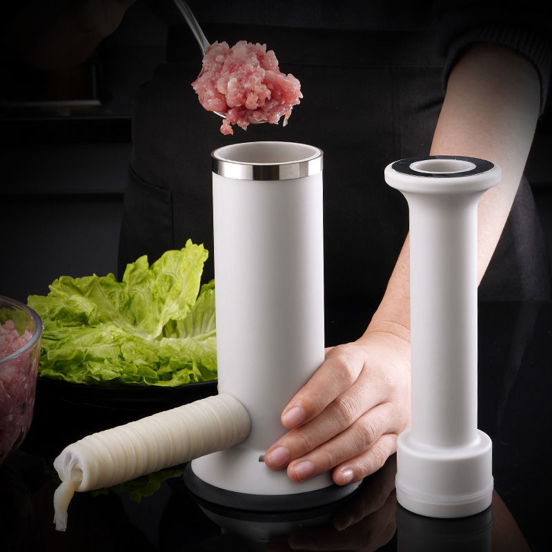 Umplutură manuală pentru cârnați din oțel inoxidabil de casă Umplutură pentru cârnați Instrument pentru cârnați de casă cu dublă utilizare Instrument de bucătărie pentru chiftele