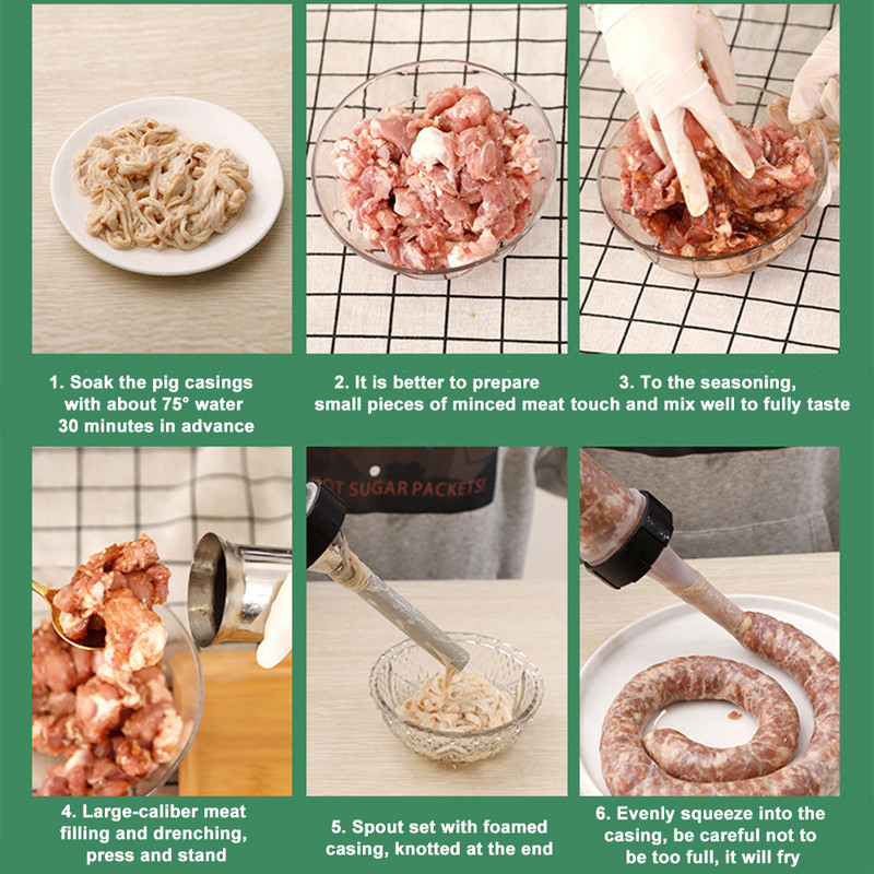 Mașină manuală de umplut carne pentru cârnați Mașină pentru cârnați de casă Injector pentru cârnați Gadget de prelucrare a cărnii Injector manual pentru carne