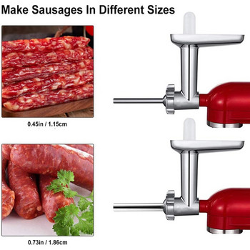 Sausage Maker Stuffer Tubes Kit, Food Grinder Stuffer Tubes Sausage Stuffer Ring παρεμβύσματα για 5 μηχανές κοπής κρέατος Μύλος τροφίμων