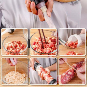 Εγχειρίδιο μηχανής Sausage Stuffer Sausage Maker Εργαλείο κουζίνας ποιότητας ποιότητας τροφίμων Meat Stuffer Filler Fast Sausage Filling Tool