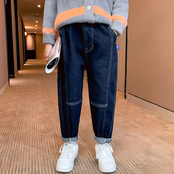 Vaikiški džinsai berniukams su pamušalu