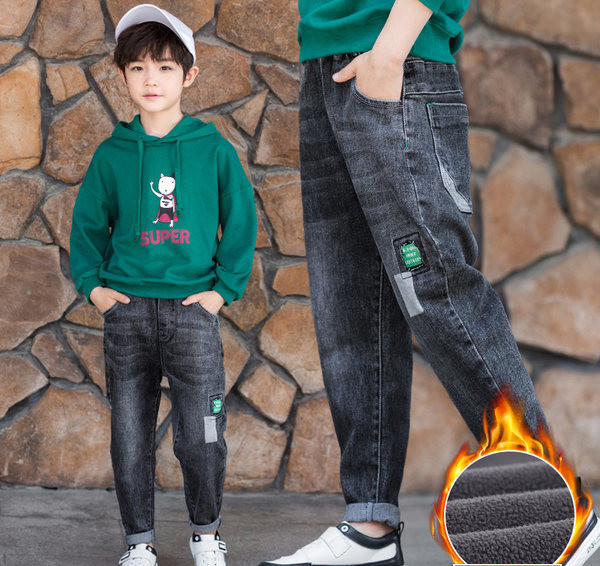 Rudens-žiemos vaikiški džinsai berniukams