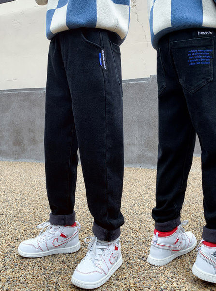 Blugi copii model curat cu scris pe buzunar