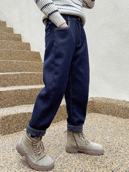 Blugi pentru copii cu buzunar si nasture