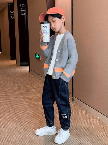 Vaikiški laisvalaikio džinsai berniukams su pamušalu