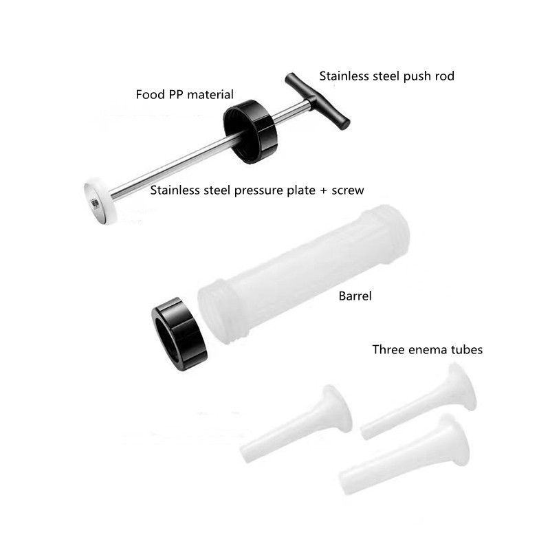 Mașină manuală rapidă pentru cârnați duză cu pâlnie pentru umplutură de cârnați de casă, seringă, gadgeturi, instrumente pentru injector de carne, unelte de bucătărie, accesorii