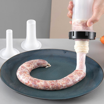 Σπιτικό μηχάνημα πλήρωσης λουκάνικων Εγχειρίδιο Sausage Maker Meat Filler Sausage Stuffer Meat σύριγγα Εργαλεία κουζίνας