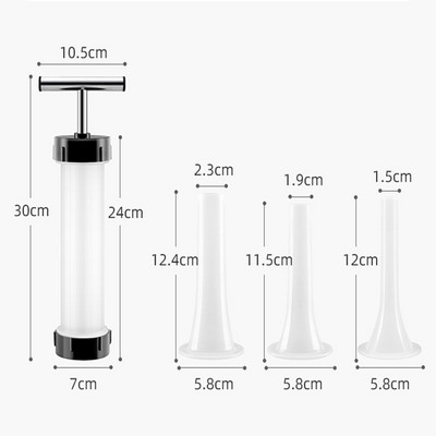 Машина за пълнене на домашни колбаси Ръчна машина за колбаси Пълнеж за месо Пълнеж за колбаси Шприц за месо Кухненски инструменти