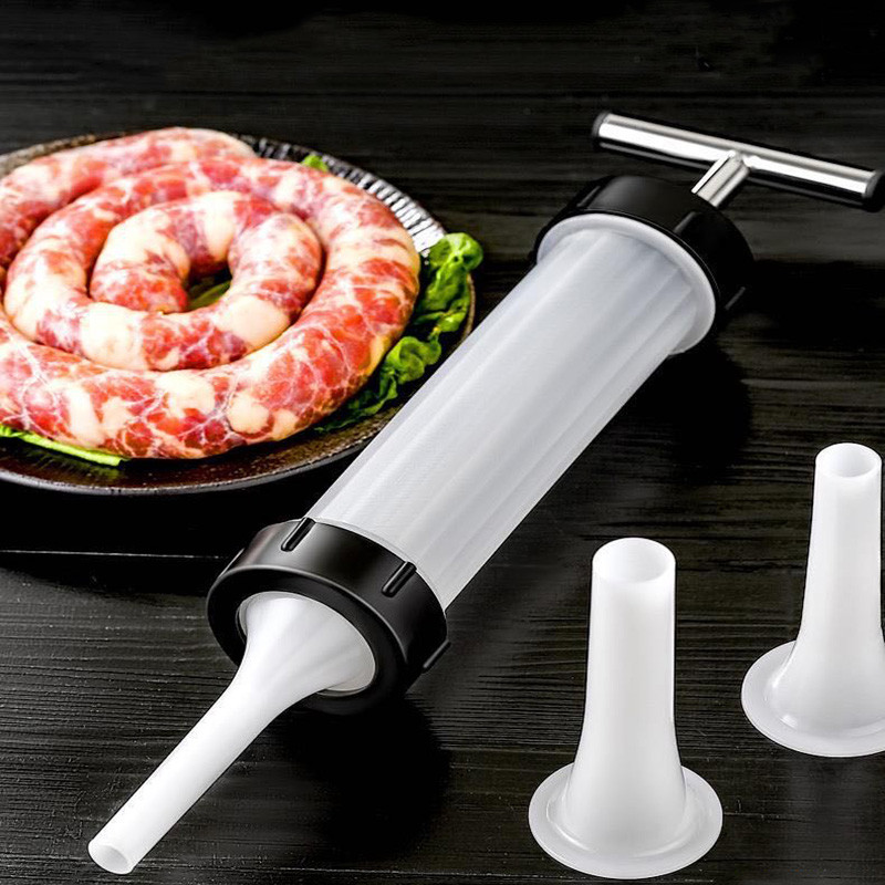 Naminis dešrų pildymo aparatas Rankinis dešrų gaminimo aparatas Mėsos užpildas Dešros užpildas mėsos švirkštas Virtuvės įrankiai