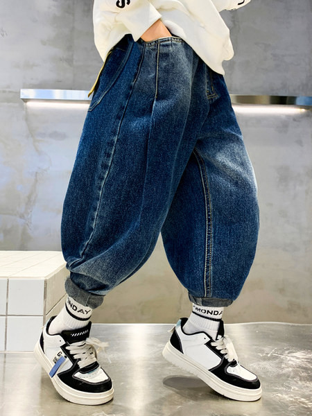 Rudeniniai žieminiai džinsai berniukams su kišenėmis