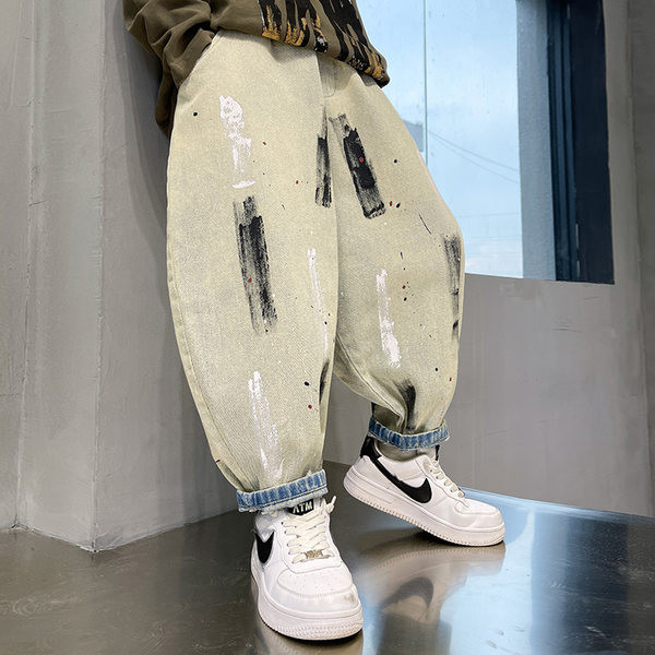 Rudeniniai džinsai berniukams su kišenėmis naujo modelio