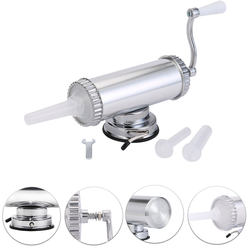 Naminis rankinis nerūdijančio plieno dešrų užpildas dešrų gamintojas dešrų švirkštas virtuvės mėsos įrankis Mėsos dešros įdaru virtuvės įrankis