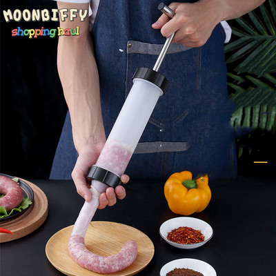 Γρήγορο χειροκίνητο ακροφύσιο χοάνης μηχανής λουκάνικου Σπιτικό λουκάνικο γεμιστή σύριγγα Gadgets Meat filler Injector Εργαλεία κουζίνας
